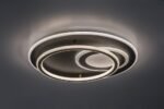 Plafonieră Brantiel, metal/ acril negru/ auriu, abajur alb, LED 60W, Ø500MM - imagine 6