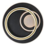 Plafonieră Brantiel, metal/ acril negru/ auriu, abajur alb, LED 60W, Ø500MM - imagine 7