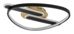Plafonieră Brantiel, metal/ acril negru/ auriu, abajur alb, LED 60W, L530MM - imagine 3