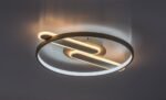 Plafonieră Brantiel, metal/ acril gri-bej, abajur alb, LED 55W, L530MM - imagine 5