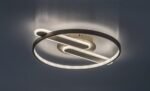 Plafonieră Brantiel, metal/ acril gri-bej, abajur alb, LED 55W, L530MM - imagine 6