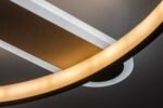 Plafonieră Brantiel, metal/ acril gri-bej, abajur alb, LED 55W, L530MM - imagine 8