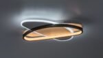 Plafonieră Brantiel, metal/ acril negru/ alb, abajur alb, LED 57W, L450MM - imagine 5