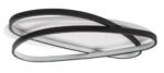 Plafonieră Brantiel, metal/ acril negru/ alb, abajur alb, LED 57W, L530MM - imagine 3