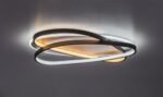 Plafonieră Brantiel, metal/ acril negru/ alb, abajur alb, LED 57W, L530MM - imagine 5