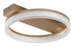 Plafonieră Rivona, metal auriu, abajur alb, LED 18W, L370MM - imagine 3
