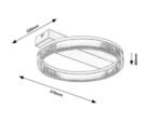 Plafonieră Rivona, metal auriu, abajur alb, LED 18W, L370MM - imagine 12