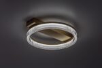 Plafonieră Rivona, metal auriu, abajur alb, LED 18W, L370MM - imagine 6