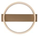 Plafonieră Rivona, metal auriu, abajur alb, LED 18W, L370MM - imagine 7