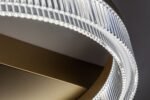 Plafonieră Rivona, metal auriu, abajur alb, LED 18W, L370MM - imagine 9