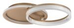 Plafonieră Rivona, metal auriu, abajur alb, LED 22W, L535MM - imagine 3