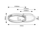 Plafonieră Rivona, metal auriu, abajur alb, LED 22W, L535MM - imagine 12