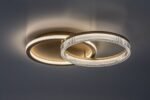 Plafonieră Rivona, metal auriu, abajur alb, LED 22W, L535MM - imagine 5