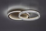 Plafonieră Rivona, metal auriu, abajur alb, LED 22W, L535MM - imagine 6