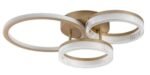 Plafonieră Rivona, metal auriu, abajur alb, LED 38W, L585MM - imagine 3