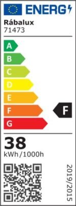 Plafonieră Rivona, metal auriu, abajur alb, LED 38W, L585MM - imagine 13