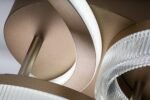 Plafonieră Rivona, metal auriu, abajur alb, LED 38W, L585MM - imagine 9