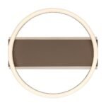 Plafonieră Glavian, metal gri-bej, abajur alb, LED 24W, Ø330MM - imagine 5