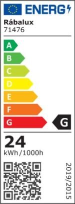 Plafonieră Glavian, metal gri-bej, abajur alb, LED 24W, L330MM - imagine 9