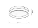 Plafonieră Seraphiel, metal negru, abajur alb, LED 18W, Ø330MM - imagine 12
