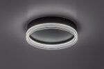 Plafonieră Seraphiel, metal negru, abajur alb, LED 18W, Ø330MM - imagine 6