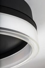 Plafonieră Seraphiel, metal negru, abajur alb, LED 18W, Ø330MM - imagine 9