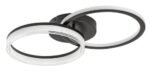 Plafonieră Seraphiel, metal negru, abajur alb, LED 38W, L600MM - imagine 3