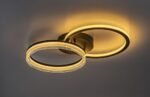 Plafonieră Seraphiel, metal negru, abajur alb, LED 38W, L600MM - imagine 4