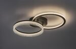 Plafonieră Seraphiel, metal negru, abajur alb, LED 38W, L600MM - imagine 5
