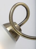 Candelabru Palomina, metal bronz, abajur alb, E27 x1 MAX 60W, H200MM - imagine 7