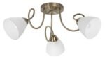 Candelabru Palomina, metal bronz, abajur alb, E27 x3 MAX 60W, L525MM - imagine 3