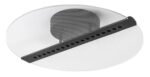 Plafonieră Norael, metal negru mat, abajur transparent, LED 20W, Ø410MM - imagine 3