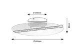 Plafonieră Norael, metal negru mat, abajur transparent, LED 20W, Ø410MM - imagine 7
