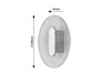 Aplică Norael, metal negru mat, abajur transparent, LED 6W, Ø200MM - imagine 8