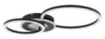 Plafonieră Lureo, metal negru mat, abajur alb, LED 24W, L600MM - imagine 3