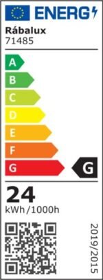 Plafonieră Lureo, metal negru mat, abajur alb, LED 24W, L600MM - imagine 14