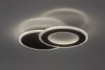 Plafonieră Lureo, metal negru mat, abajur alb, LED 24W, L350MM - imagine 5