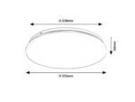 Plafonieră Lucas2, metal alb, LED 12W, Ø255MM (cod 71504) - imagine 8