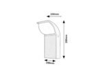 Aplică exterior Hongkong, aluminiu negru, abajur alb, LED 9W, L100MM, H200MM - imagine 7