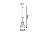 Pendul Leandros, metal negru mat, E27 x1 MAX 60W, Ø190MM - imagine 7