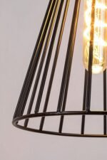 Pendul Leandros, metal negru mat, E27 x1 MAX 60W, Ø190MM - imagine 5
