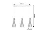 Pendul Leandros, metal negru mat, E27 x3 MAX 40W, Ø190MM - imagine 7