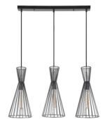 Pendul Leandros, metal negru mat, E27 x3 MAX 40W, Ø190MM - imagine 3