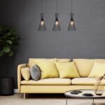 Pendul Leandros, metal negru mat, E27 x3 MAX 40W, Ø190MM