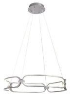 Pendul Fringilla, aluminiu crom satin, abajur alb, LED 67W, Ø600MM, H100MM - imagine 5