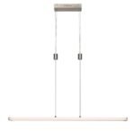 Pendul Temperius, metal crom satin, abajur alb, LED 24W, L1000MM, H30MM - imagine 4