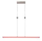 Pendul Temperius, metal crom satin, abajur alb, LED 24W, L1000MM, H30MM - imagine 5
