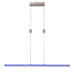 Pendul Temperius, metal crom satin, abajur alb, LED 24W, L1000MM, H30MM - imagine 7