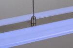 Pendul Temperius, metal crom satin, abajur alb, LED 24W, L1000MM, H30MM - imagine 8