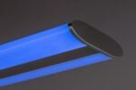 Pendul Temperius, metal crom satin, abajur alb, LED 24W, L1000MM, H30MM - imagine 9